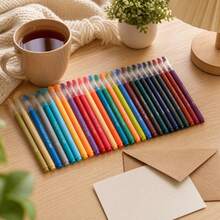 30PCS Christmas Theme Colorful Neutral Pens, Large Capacity Multi-Color Barrel, Smooth Ink Flow, Holiday Card Creation, Planner Decoration, Daily Recording Stationery Set, Christmas Card, Planner DIY, Student Exam Preparation, Marking And Writing Stationery Set - 30-piece Set - View 9