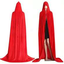 Unisex Party Performance Hooded Cloak, Velvet Fabric, Suitable For Various Festivals, Christmas Costumes, Role Play Costumes And Halloween Costumes - Multicolor - View 14