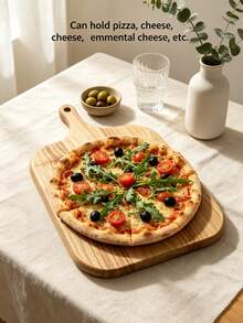 3 PiecesOak Wood Chopping Board Set – Multi-Sized Cutting Boards With Handles – Multipurpose Charcuterie Serving Board For Kitchen Cooking - Apricot - View 5