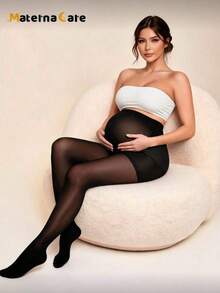 Materna Care 1 Pair Maternity Leggings, Women's Maternity Wear, Casual Versatile, Spring/Autumn Wear, Daily Essential - Black - View 5