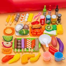 Conjunto de Churrasco Divertido para Crianças, Casa de Brinquedo de Churrasco, Grelha, Carne, Espetos, Brinquedo de Simulação para Meninos & Meninas - Multicolorido - Visão 14