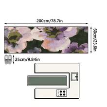 1PC Purple Pink White Green Large Floral Watercolor Gradient Pattern Modern Art Oil Painting Style Long Runner Rug, Romantic Abstract Style Faux Cashmere Long Rectangular Large Gradient Petals And Dark Green Leaf Contrast Details Machine Washable Bedside Blanket, Suitable For Hallway Corridor And Kitchen All Season Home Decor - Multicolor - View 14
