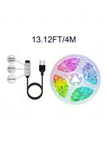 1m/3m/4m/10m USB Powered RGB TV Backlight Strip, Color Changing Ambient Light, Suitable For TV, Computer Monitor, Home Theater Decoration, Room, Living Room And Cabinet Decor Ambient Light Strip - Multicolor - View 15
