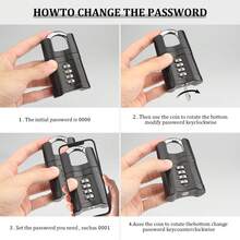 Durable Alloy Steel Combination Padlock With Lock Core Design For School Sports Gym - Black - View 7
