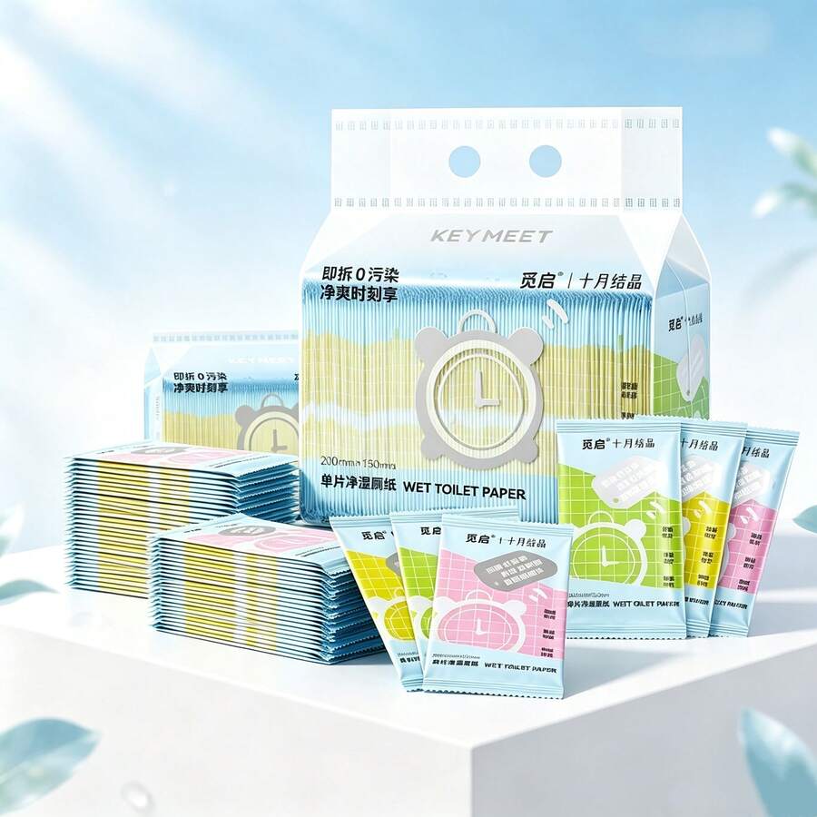 EDI Pure Water Cleaning Wipes, Student Portable Hand And Mouth Cleaning Wipes, Small Pack Dispensing Cleaning Wet Wipes, Back To School Season, Daily Cleaning Essential - Multicolor - View 1