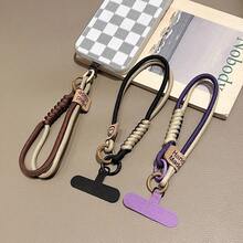 1pc New Universal Phone Wrist Strap Lanyard, Double-Layer Braided Nylon Phone Rope Bracelet, Durable Phone Lanyard Accessory With Card Slot, Birthday Holiday Gift For Mother, Family, Friends, Phone Charm Phone Chain - Multicolor - View 3