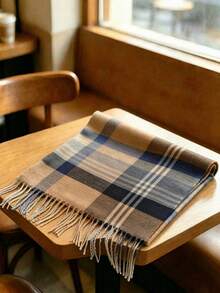 Classic Plaid Scarf, Versatile Boyfriend Gift, High-Quality Reversible Warm Scarf For Men And Women, Suitable For Autumn/Winter - Multicolor - View 3