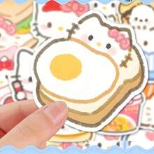 SANRIO 50pcs Cartoon Stickers, Multiple Cute Designs Suitable For Laptop, Skateboard, Bicycle, Guitar, Luggage, Perfect Party Favors And Holiday Gifts - Multicolor - View 3