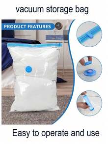 10/9/5/1pc Vacuum Sealed Storage Bags, Made Of Thickened Plastic Material, Large Capacity, Space-Saving, Dust-Proof Storage Bags, Suitable For Travel, Wardrobe And Home Organization. Perfect For Storing Clothes, Bedding And School Or Dorm Supplies. - Multicolor - View 8