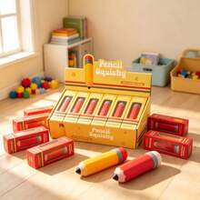 1pc Oversized Realistic Pencil Squeeze Toy, Super Soft Slow Rebound Stress Relief Toy, Fun Creative Desktop Finger Toy, Suitable For Students And Office Workers, Creative Holiday Gag Gift - Multicolor - View 7