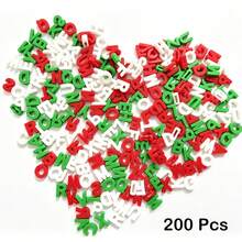 200 Pcs Mixed Color Slide Alphabet Letter Beads, Red Green White Acrylic Letter Charms, DIY Bracelet Phone Chain Jewelry Making - Multicolor - View 6