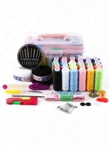 Portable Sewing Kit, Sewing Tool Box, Storage For Sewing Tools Including Needles, Thread, Scissors And Other Necessary Sewing Supplies, Suitable For DIY Clothing Making, Patch Repair, And Quick Mending. - Multi-color - View 7