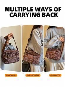 Myco Women Leopard Print Crossbody Bag, Fashion Casual Shoulder Bag With Adjustable Strap, Multi Compartments Multi Pockets Sling Purse For Daily Travel - Multicolor - View 4