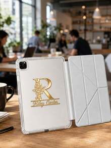 Casing Ponsel Kustom dengan Nama dan Monogram Bunga, Penutup Lipat Y Transparan dengan Penyangga, Pelindung untuk Penggunaan Sehari-hari di Kantor, Rumah, dan Perjalanan, Desain Emas/Perak yang Estetis, Hadiah Ulang Tahun dan Natal Terbaik untuk Wanita, Anak Perempuan, dan Teman. - MultiWarna - View 4
