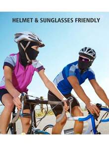 1pc/2pcs/3pcs Unisex Solid Color Balaclava Hood Set, Single Hole Full Face Mask For Cycling, Suitable For Daily Wear And Outdoor Activities - Multicolor - View 6