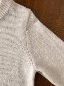 Girls' Elegant Solid Color Cable Knit Pullover Sweater, Suitable For Vacation, Party, Spring, Autumn, Winter - Apricot - View 5