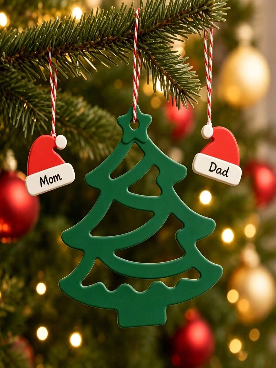 1pc Christmas Tree Hat Pendant Mold, Christmas Tree Decoration, Christmas Atmosphere Plaster Resin Mold, Silicone Mold For Plaster Crafts, Home Decor, Christmas Decoration - Multiple Styles - View 1