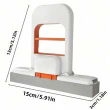 SOKANY Rubber Cotton Mop, Hands-Free Slouchy Mop, Strong Water Absorption, One-Wipe Clean, Wet & Dry Use, One-Hand Operation, Foldable Storage, Suitable For Home Kitchen/Bathroom/Glass Cleaning And More - Mini Mop - View 3