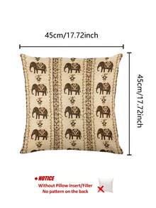 Bohemian Vintage Elephant Geometric Table Runner, Dining Tablecloth, Exotic Farmhouse Aesthetic Party Home Decor - Multicolor - View 9