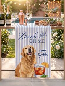1pc Custom Pet Photo And Text Wedding Tablecloth, Using Pet Photo Personalized Dog Cat Wedding Tablecloth, Wedding Tablecloth - Multicolor - View 11