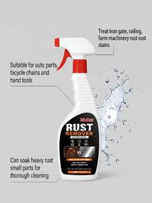 jakehoe Metal Rust Remover Spray, Quickly Dissolves Various Metal Surface Rust And Oxidation Layers, Easily Removes Stubborn Rust Stains, Leaves Metal Surfaces Clean And Shiny After Cleaning. Suitable For Hardware Tools, Auto Parts, Home Metal Items, Easy Operation, Hassle-Free Daily Metal Object Refurbishment And Cleaning. - Liquid - View 5