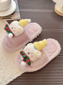 1 Pair Baby Cute Casual Home Warm Thermal Slippers - Pink - View 1