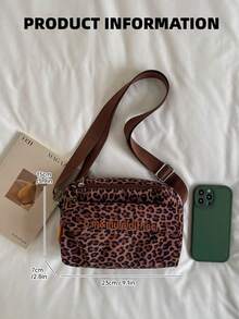 Myco Women Leopard Print Crossbody Bag, Fashion Casual Shoulder Bag With Adjustable Strap, Multi Compartments Multi Pockets Sling Purse For Daily Travel - Multicolor - View 9