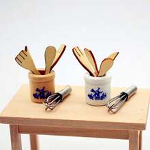2 Sets Mini Kitchen Utensils, Suitable For Doll Scene Photography, Ideal Choice For Mini Dollhouse Decor. - Multi-color - View 5