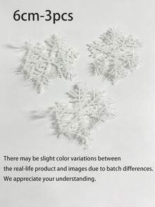 Artificial Snowflakes, Christmas Tree Hanging Decorations, 3D Snowflake Party Backdrop Decor, Hanging Snowflake Tassels, Suitable For Christmas Theme Party And Christmas Tree Decoration, Christmas - Multicolor - View 11