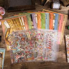 Yuezhen Cultural Creative Tang Dynasty Hundred Trades Record Landscape Stickers Scrapbook Material Collage - Tang Market Hundred Industries Record - Upgraded Craftsmanship for Precise Positioning - View 2