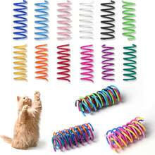 2sets/5sets 12Colors Cat Spring Toys For Indoor Cats,Colorful Spring Cat Interactive Toy, Spiral Shaped To Amuse Cats And Relieve Boredom - Multicolor - View 1