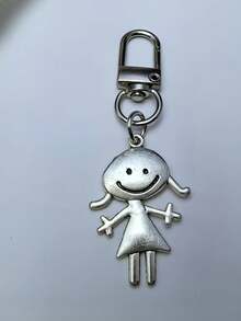 2pcs Smiling Couple Theme Keychain - Suitable As Keychain | Backpack Clip | Car Key Chain Pendant | Bag Charm | Decorative Item | Perfect Gift For Couples - Multicolor - View 7