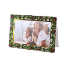 PLANT FUN Bộ 6 khung ảnh giấy gấp gọn Giáng Sinh kèm 6 phong bì đỏ, giá đỡ ảnh quả mọng holly lễ hội, trang trí nhà Noel, thiệp quà tặng ngày lễ - Bộ - Xem 7