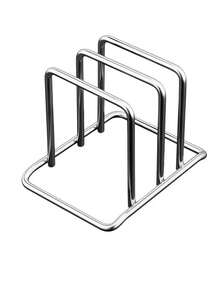 1pc Heavy Duty Metal Cutting Board Storage Rack - Cutting Board Holder, Space-Saving Cabinet/Countertop Organizer, Baking Sheet Rack - Sturdy Kitchen Storage Rack (No Screws/Easy Installation), Kitchen Storage Container, Kitchen Countertop Organizer, Kitchen Storage Rack, Kitchen Storage Shelf, Kitchen Supplies Storage, Kitchen Storage Solution, Baking Storage, Christmas Decor - Multicolor - View 4