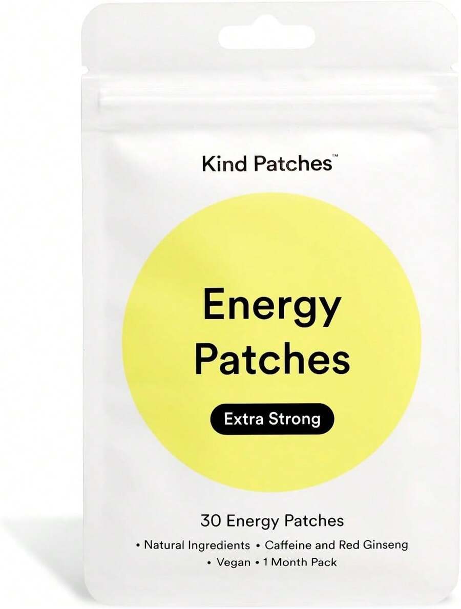(1pack)Kind Patches Energy Patches Extra Strength, Red Ginseng, L-Citrulline & Guarana Wellness Formula, Vegan & Latex-Free Daily Patches,For All Genders, 30 Portable Patches ,Time-Release Design, Infuses Daily Lightness & Energy - View 1