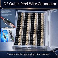 60 Set 120pcs D2I Kit Konektor Terminal Kabel Cepat Tanpa Kupas, Konektor Kabel Dorong-Tarik 2 Pin, Kontak Tembaga Murni, Cangkang PC, Konektor Kabel Terisolasi yang Dapat Digunakan Kembali untuk Lampu Strip LED, Perbaikan Kabel Sirkuit Rumah, DIY - Set Terminal Interlock Sambungan Cepat D2 - View 2