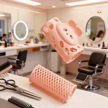 2pcs Cartoon Portable Mini Hair Curlers, Small Size Fluffy Non-Damaging Inward Curling Air Bangs Roller, Korean Style Hair Rollers, Multiple Colors Available, Multi-Function Plastic Hair Clips, Ideal Gift For Family And Friends, Travel Essential, Back To School Season Must-Have - Multicolor - View 4