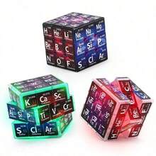 1pc 3x3x3 Chemical Element , Creative Educational Chemistry Toy, Suitable For Students And Adults, Learning Supplies, Back To School Essential - Multicolor - View 2