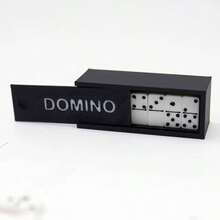 Miniature Domino Set Ornament - 28pcs Dominoes + Drawer Storage Box, Ultra-Small Mini Realistic Bone Tiles, Role-Playing Game Props, Model House Decoration Small Ornament - Multicolor - View 6