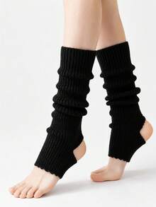 Women's Knitted Leg Warmers Ribbed Long Socks Slouchy Boot Covers Fashion Accessory - Multicolor - View 7