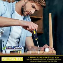 2pcs Long Handle Screwdrivers, Heavy Duty Flat Head And Head, With Strong Magnet, Non-Slip Handle, Manual Tools, Suitable For DIY Home Maintenance And Repair. - 2PCS (1 Flat Head, 1  Head) - View 9