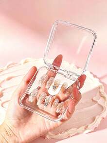 30/20/1pc Plastic Transparent Wearable Nail Art Storage Box, Nail Display Box With Secure Lock Lid, Stackable Nail Storage Container For Storing Nails, Various Jewelry, Nail Decorations And Salon Accessories - Multicolor - View 5