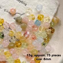 15g, 8mm/12mm Charm Gradient Acrylic Random Color Asymmetrical Beads, DIY Sweater Chain, Phone Chain, Flower Arrangement, Pet Crystal, Necklace Loose Beads Material, Suitable For Daily And Holiday Gifts - Multicolor - View 7