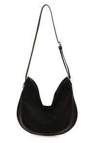 1pc Suede Patchwork Hobo Bag, Minimalist Commuter Versatile Shoulder Bag Crossbody Bag, Suitable For Women Shopping, Work Commuting, Daily Use - Multicolor - View 13