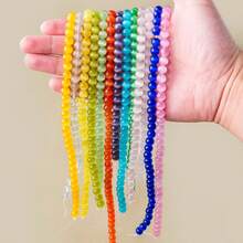 1PC Natural Crystal Colored Cat Eye Stone Beaded Choker Necklace, DIY Gravel Chip Pendant Necklace, Fashion Jewelry Accessory For Women - Cat's Eye Semi-finished Long Bead - View 8