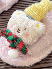 1 Pair Baby Cute Casual Home Warm Thermal Slippers - Pink - View 7