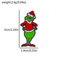The Grinch Christmas Metal Badge Christmas Alloy Brooch Pin Accessory Decoration - Multicolor - View 12