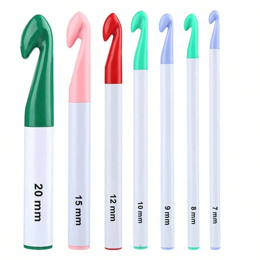 EDCUEBE7 Crochet Hook Set Handmade DIY Knitting Tools Crochet Hooks Full Set Sweater Needles Colorful Plastic Hollow Tube Crochet Hooks Thick Yarn Handmade Knitting Tools Crochet Hook Set - Plastic Crochet Hook - View 1