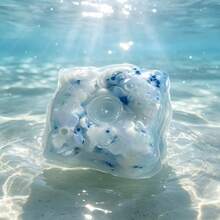 Coconut Oil Crystal Clear Wavy Edge Square Decor | Light Refraction ...
