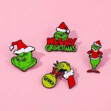 The Grinch Christmas Metal Badge Christmas Alloy Brooch Pin Accessory Decoration - Multicolor - View 1